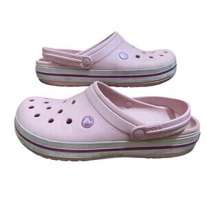Crocs Crocband Pink Clogs Women’s Size 11 (W11/M9) Slip-On Slides